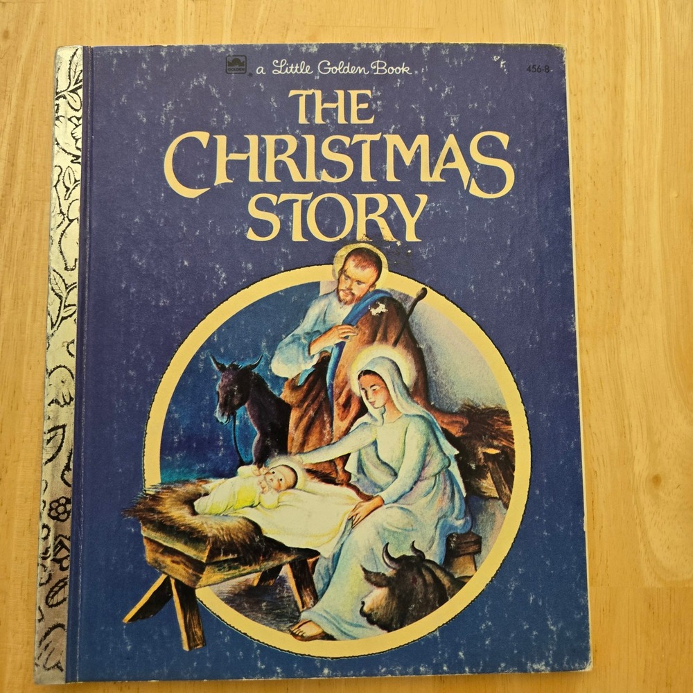 Vintage 1980 The Christmas Story Little Golden Book 456-8 Hardcover Nativity